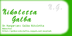 nikoletta galba business card